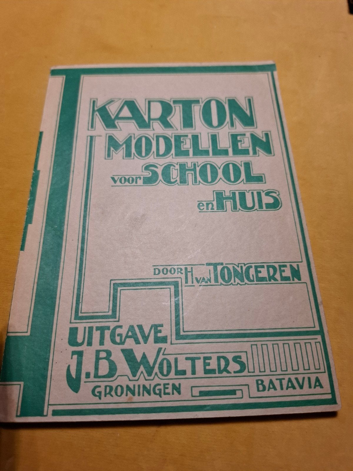 Karton Modellen voor School en Huis - J.B. Wolters, Gelezen, Ophalen of Verzenden, Scrapbooking en Knutselen, H. van Tongeren
