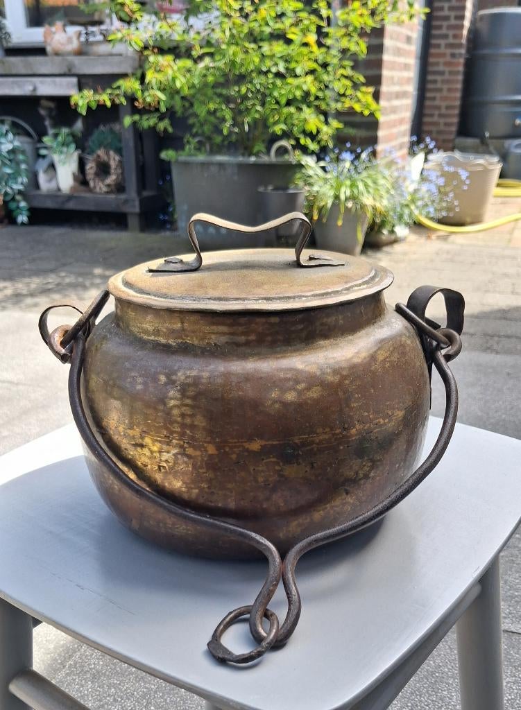 Antieke ketel, Antiek en Kunst, Ophalen of Verzenden, Koper