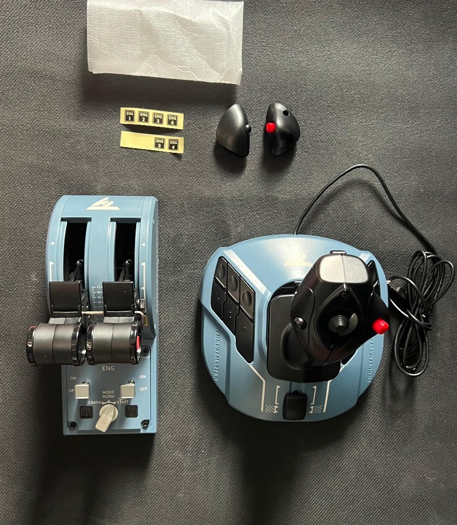 Thrustmaster officer pack airbus joystick en throttle, Computers en Software, Joysticks, Ophalen of Verzenden, Zo goed als nieuw