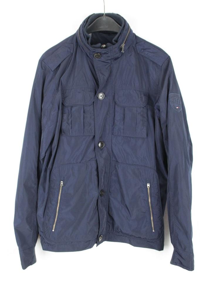 Stoere blauwe tussenjas.Mt S.Merk Tommy Hilfiger, Blauw, ., Ophalen of Verzenden, Zo goed als nieuw