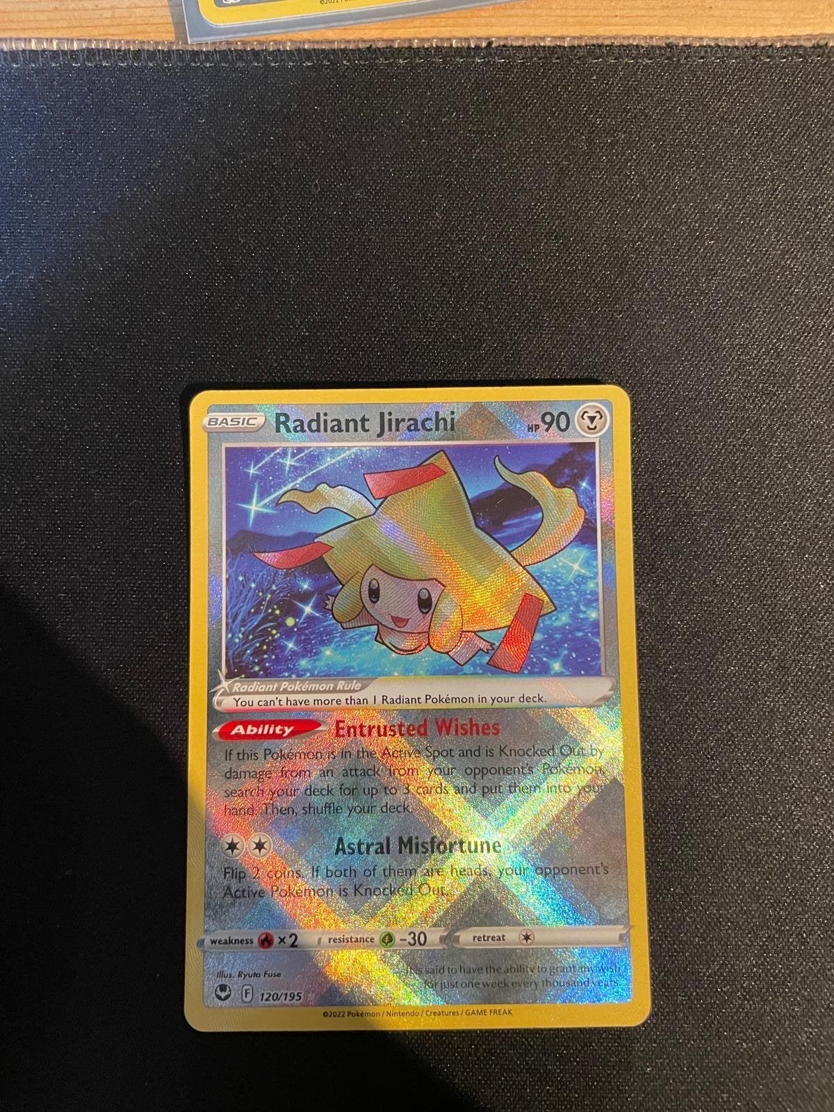 Radiant Jirachi Pokémon Kaart - Zo goed als nieuw, Ophalen of Verzenden, Zo goed als nieuw, Losse kaart, Foil
