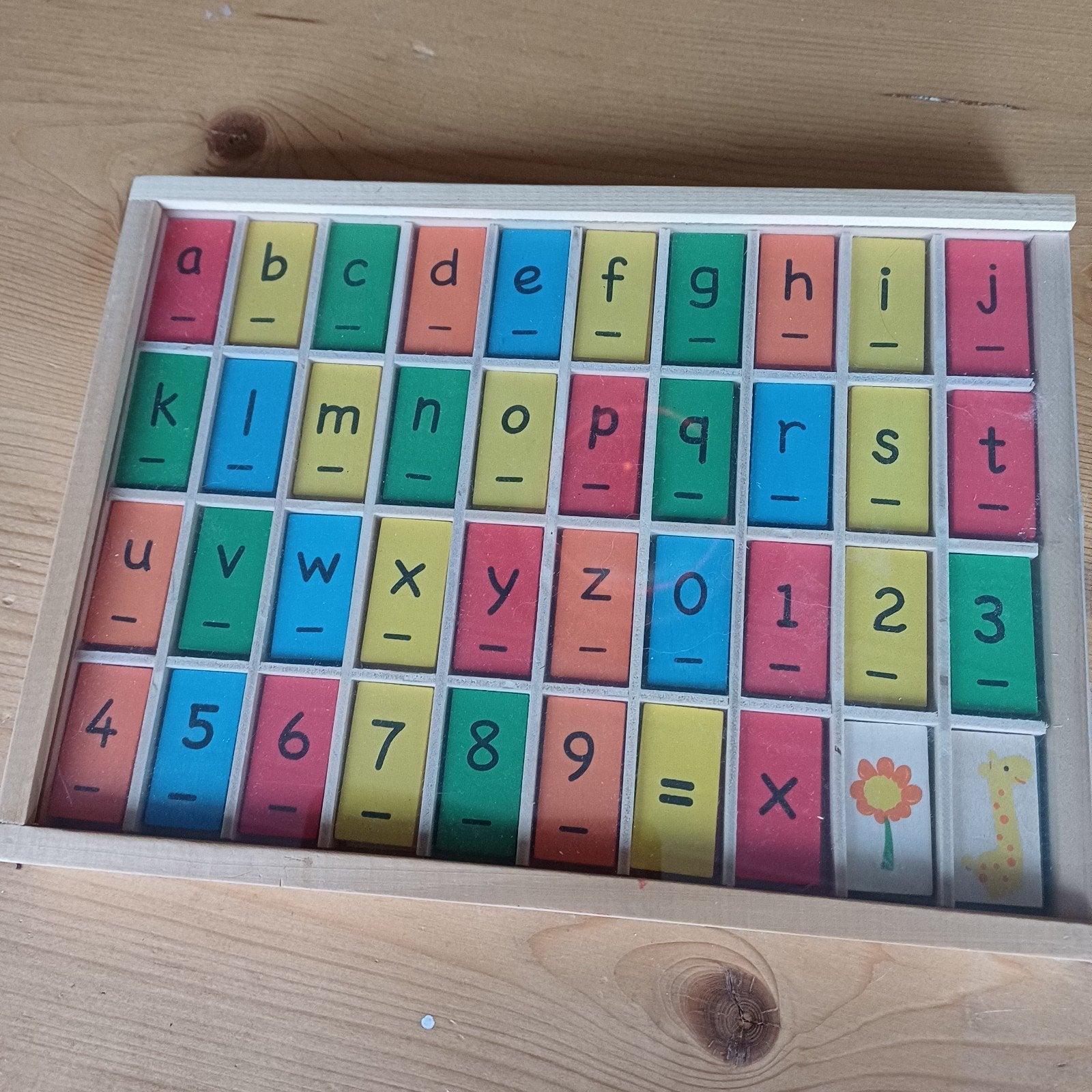 houten letterbox, Ophalen of Verzenden, Gebruikt, Taal en Lezen