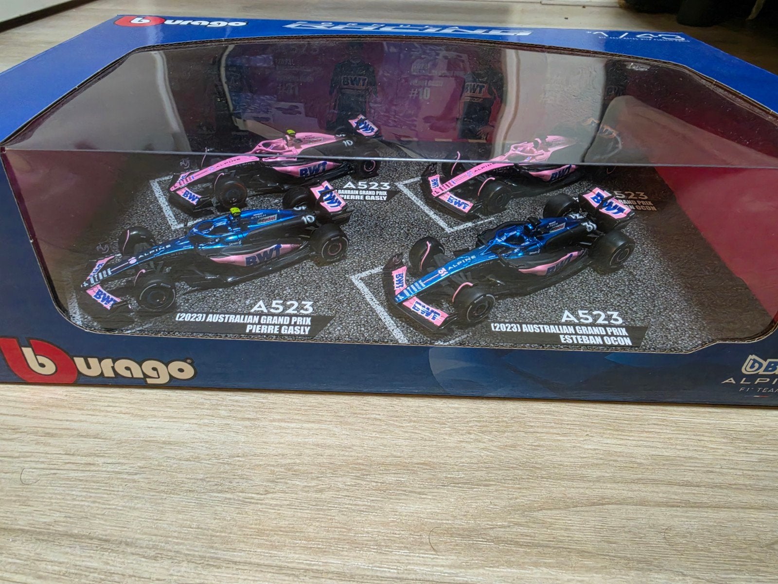 Burago F1 Alpine A523 2023 Gasly Ocon set, Ophalen of Verzenden, Nieuw, Auto