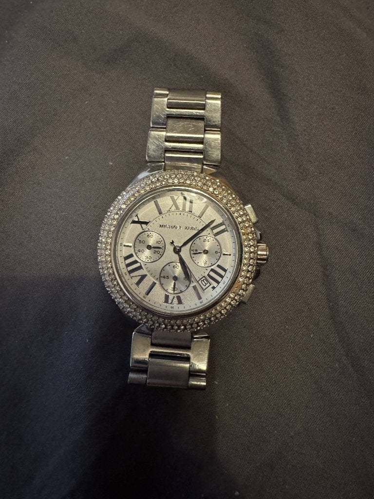 Michael Kors MK-5634 Camille horloge, Overige merken, Staal, Gebruikt, Staal