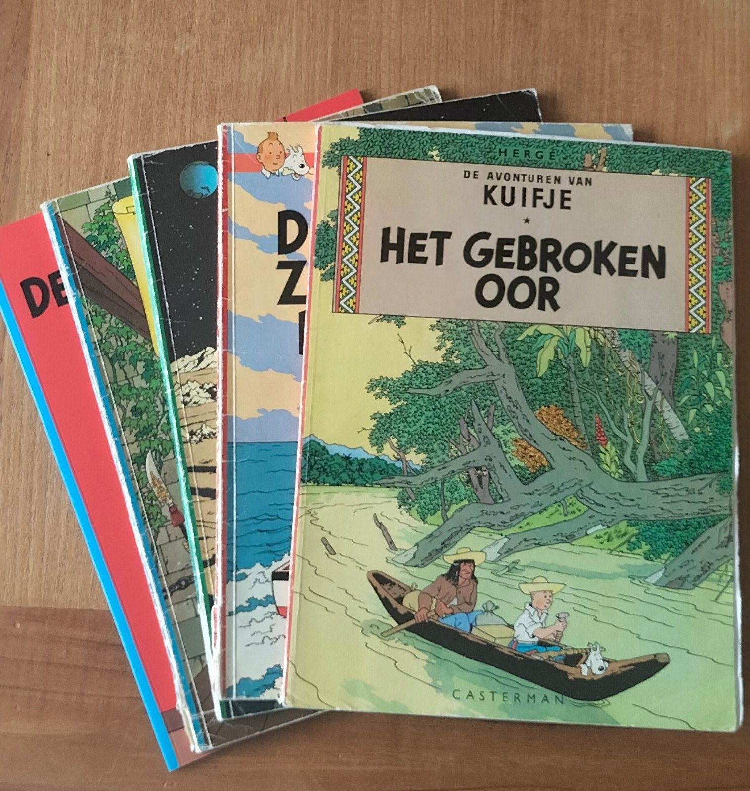 Kuifje stripboeken - De Zwarte Rotsen, Het Gebroken Oor, etc, Boeken, Meerdere stripboeken, Ophalen of Verzenden, Gelezen