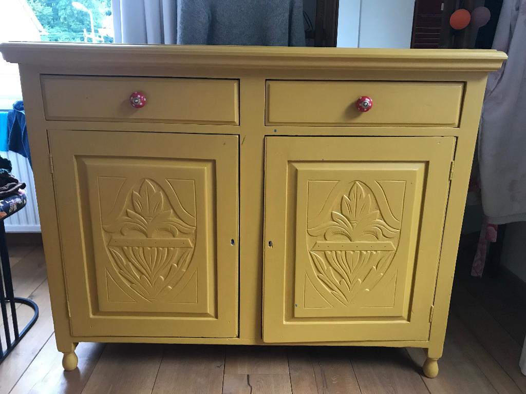 Vintage commode / speelgoedkast, Kinderen en Baby's, Kinderkamer | Commodes en Kasten, Ophalen, Gebruikt, Kast, 100 cm of meer