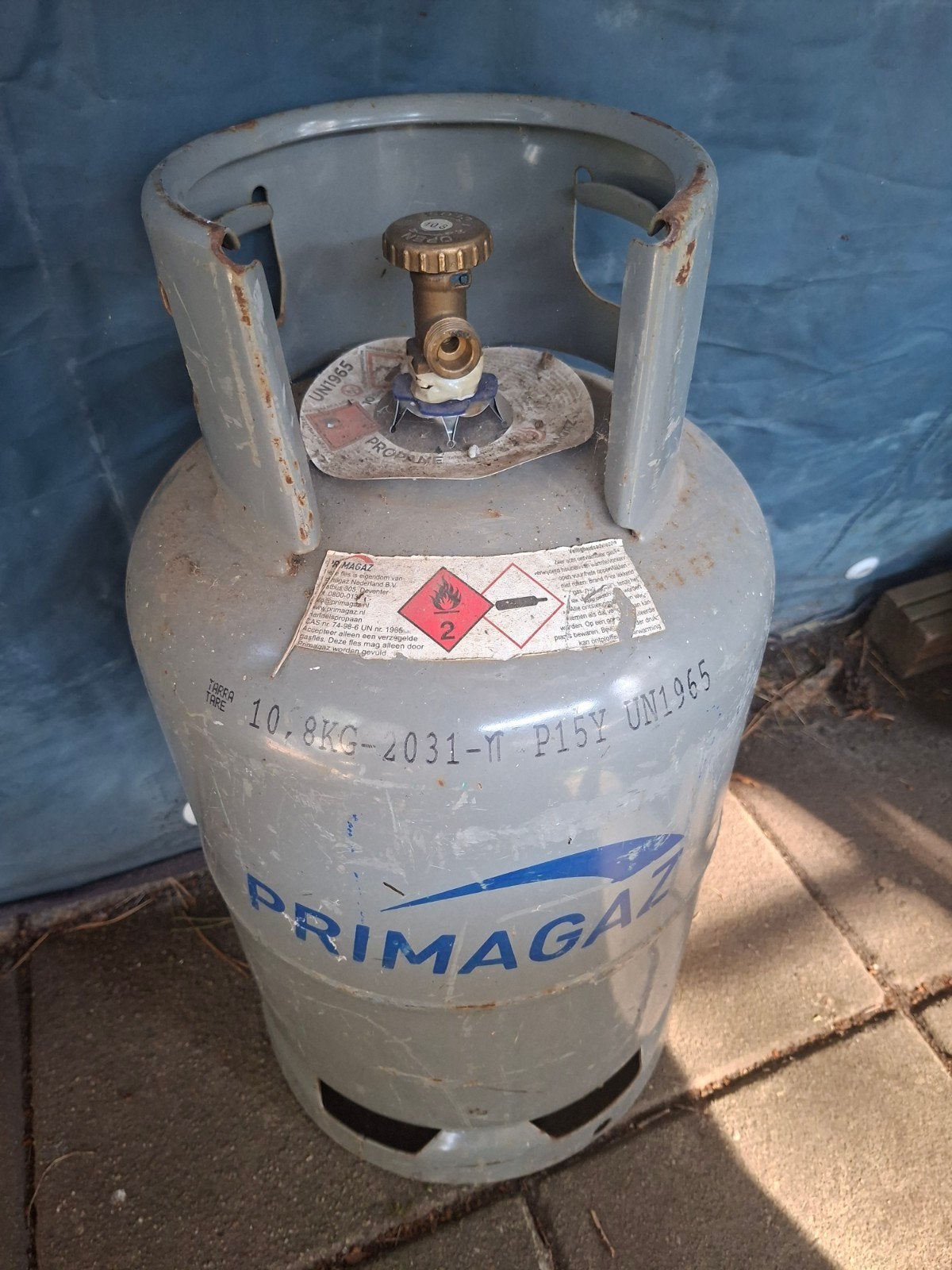 Primagaz gasfles 10.8KG - Leeg, Ophalen, Gebruikt