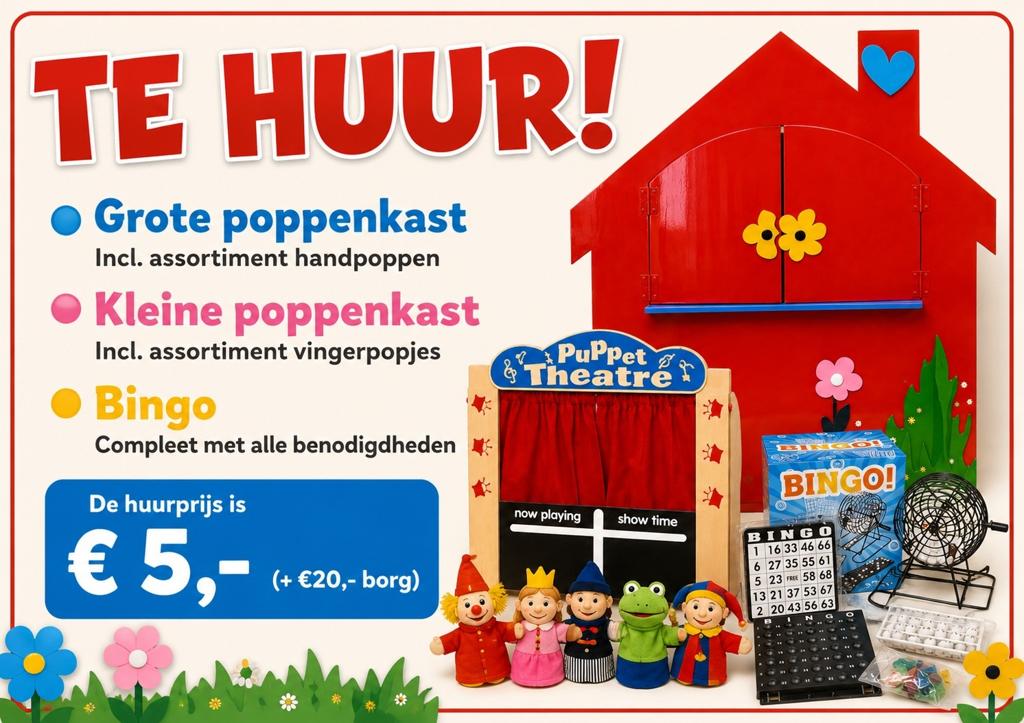 Poppenkast & Bingo te huur!, Ophalen, Gebruikt, Verjaardag