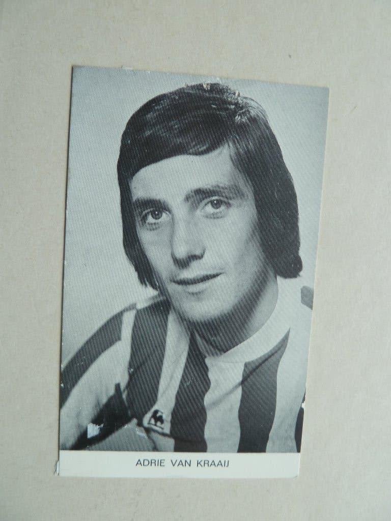 Spelerskaart  Adrie.v.Kraaij  PSV    7 x 11,5 cm, Ophalen of Verzenden, Gebruikt, PSV, Spelerskaart