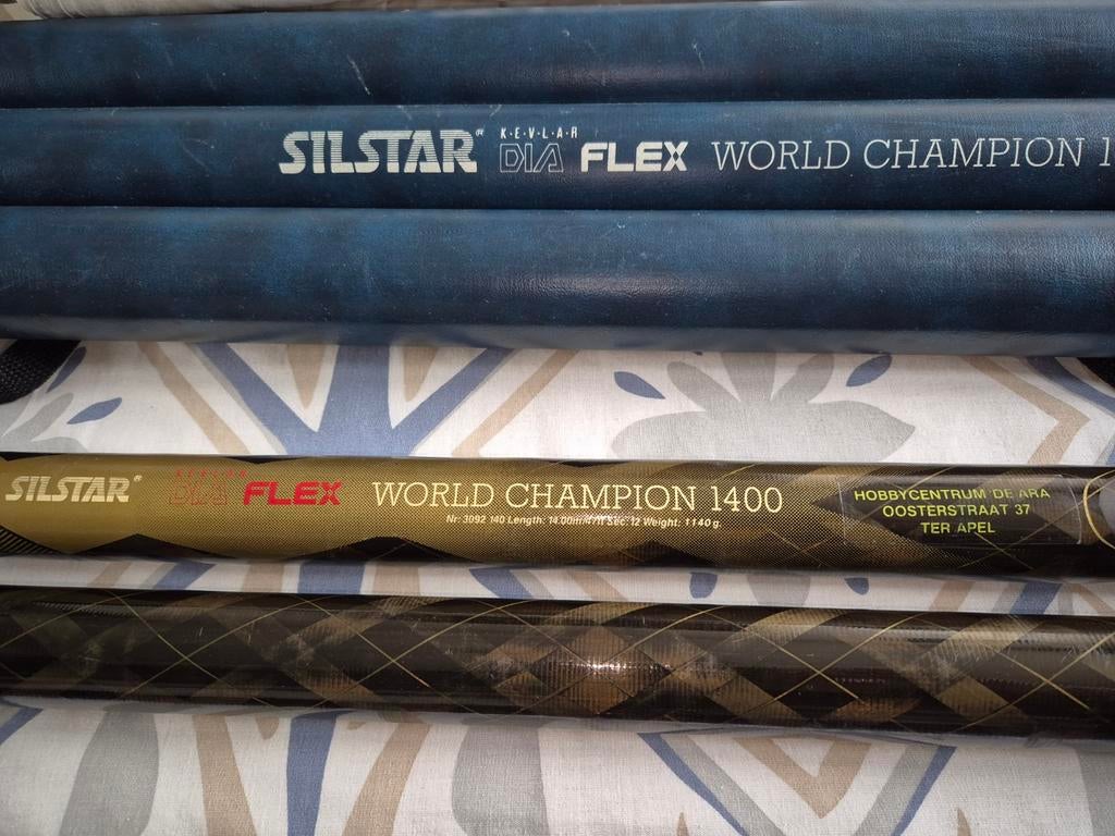 Silstar diaflex world champion 14 mtr vaste stok., Watersport en Boten, Ophalen of Verzenden, Gebruikt, Vaste hengel