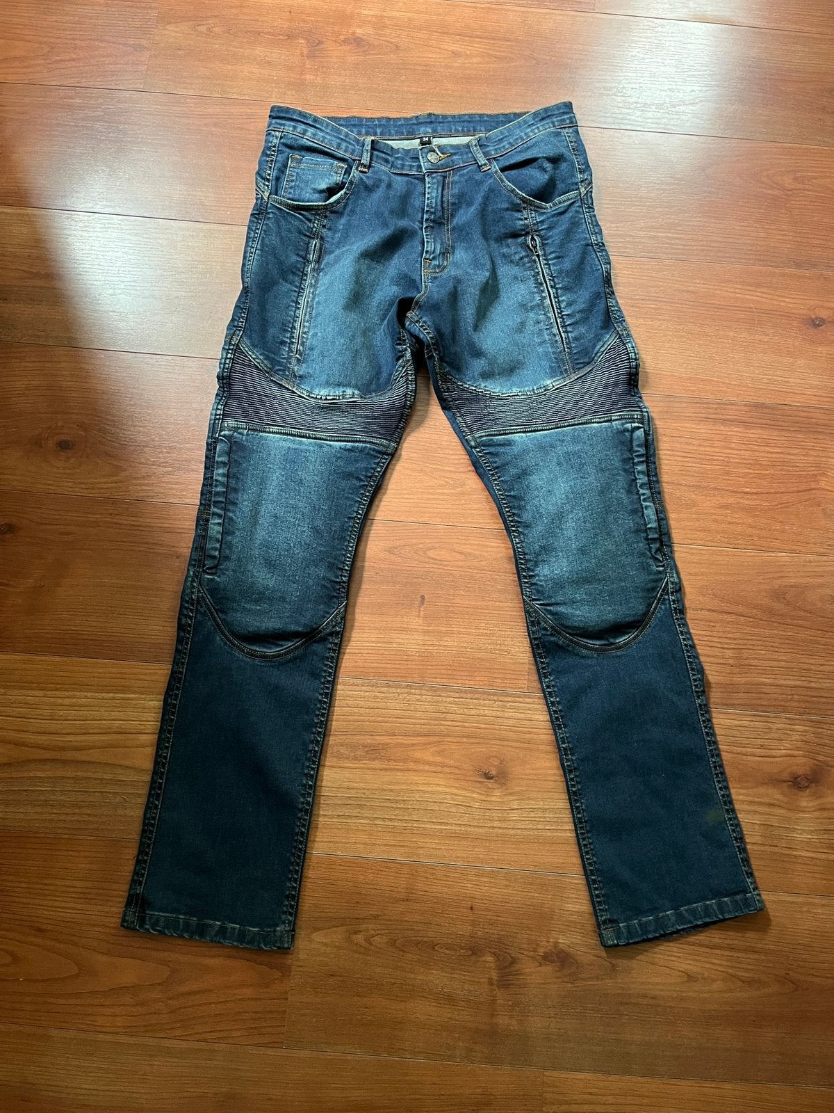 Werk spijkerbroek/motor broek., Ophalen of Verzenden, Zo goed als nieuw, Blauw, W33 - W34 (confectie 48/50)