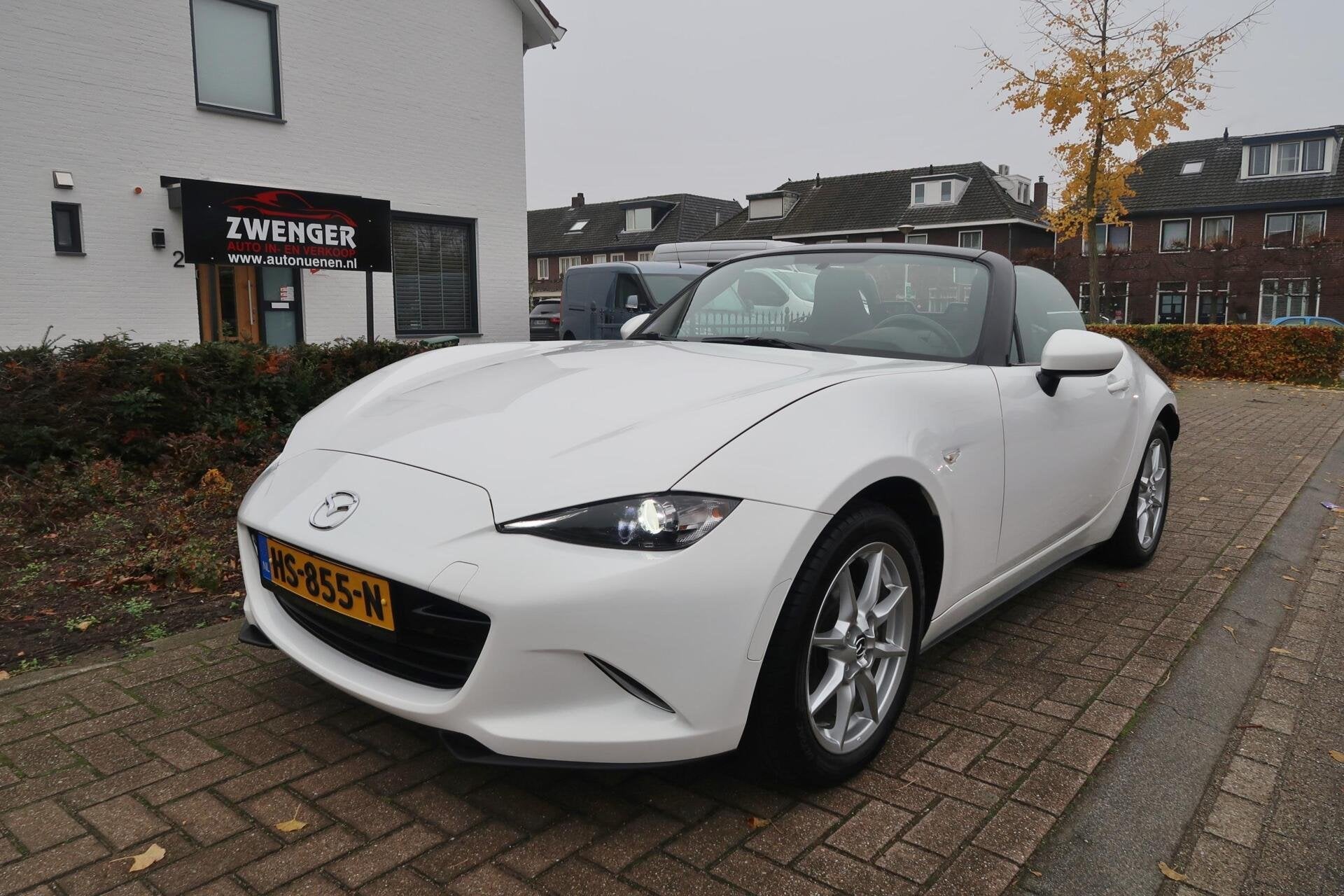 Mazda MX-5 1.5 SkyActiv-G 131 TS 1EIGENAAR|AIRCO|CRUISECONTR, Gebruikt, 4 cilinders, Cabriolet, Wit