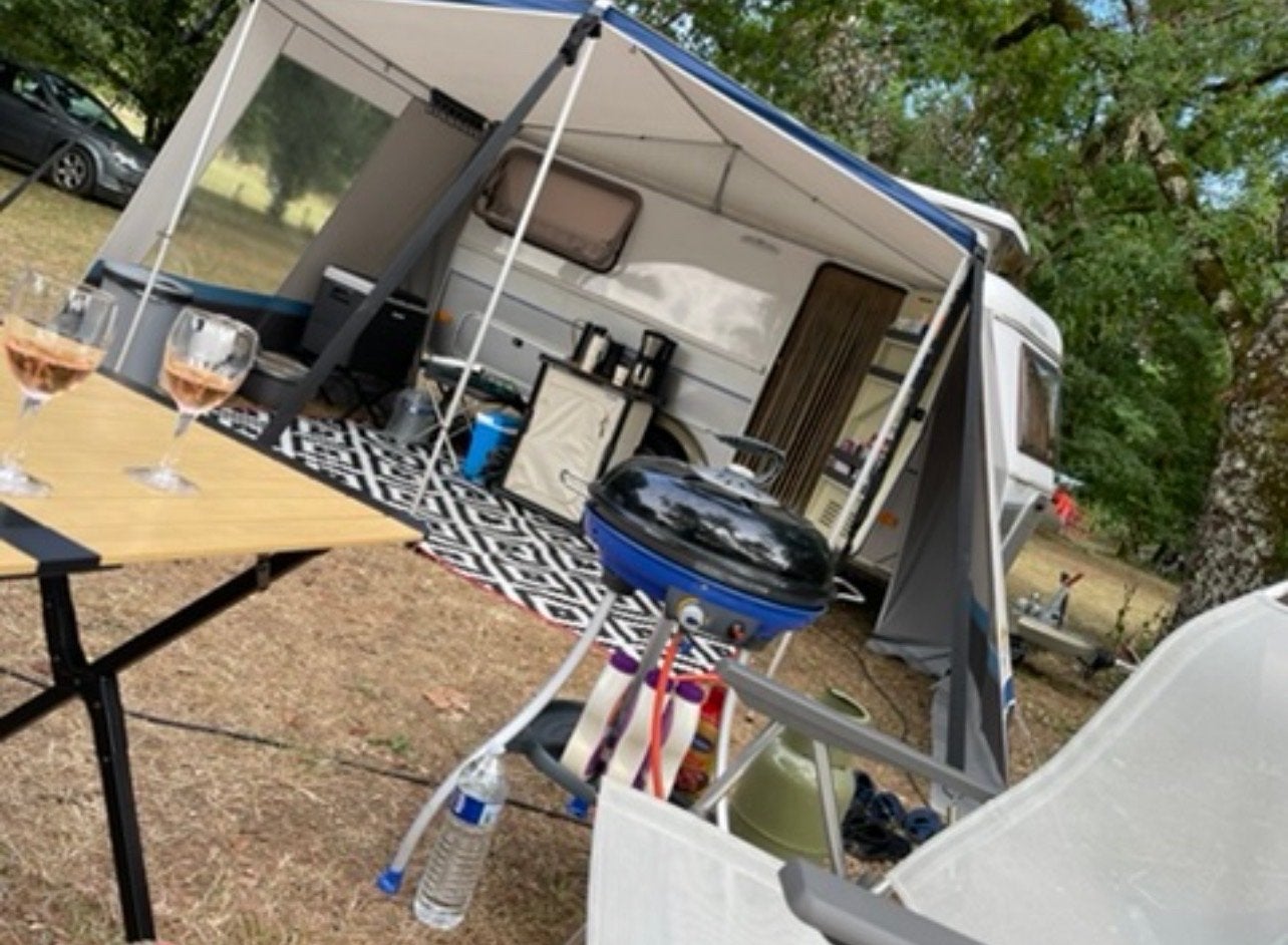 Caravan luifel met vaste zijwanden voor Eriba Triton 410, Caravans en Kamperen, Ophalen, Gebruikt