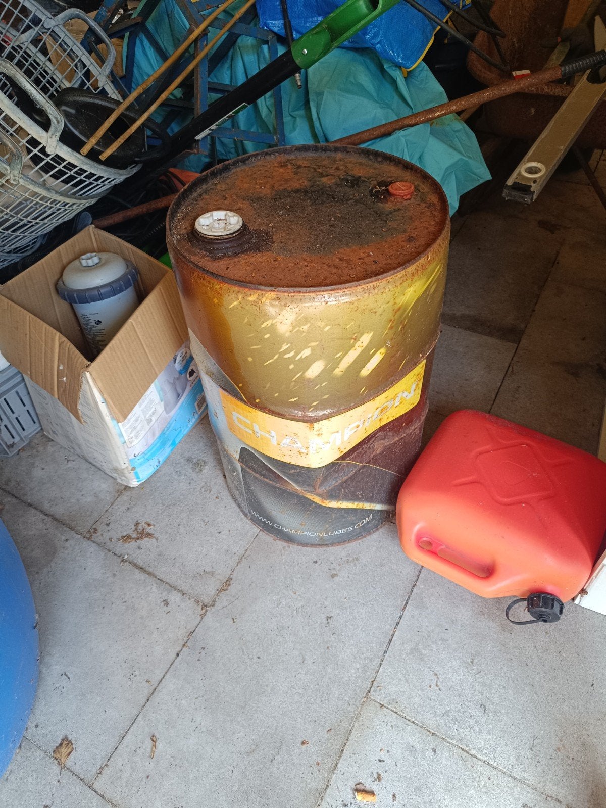 2 kleine en 1 grote drumvat/lege olievat, Tuin en Terras, Vuurkorven, Ophalen
