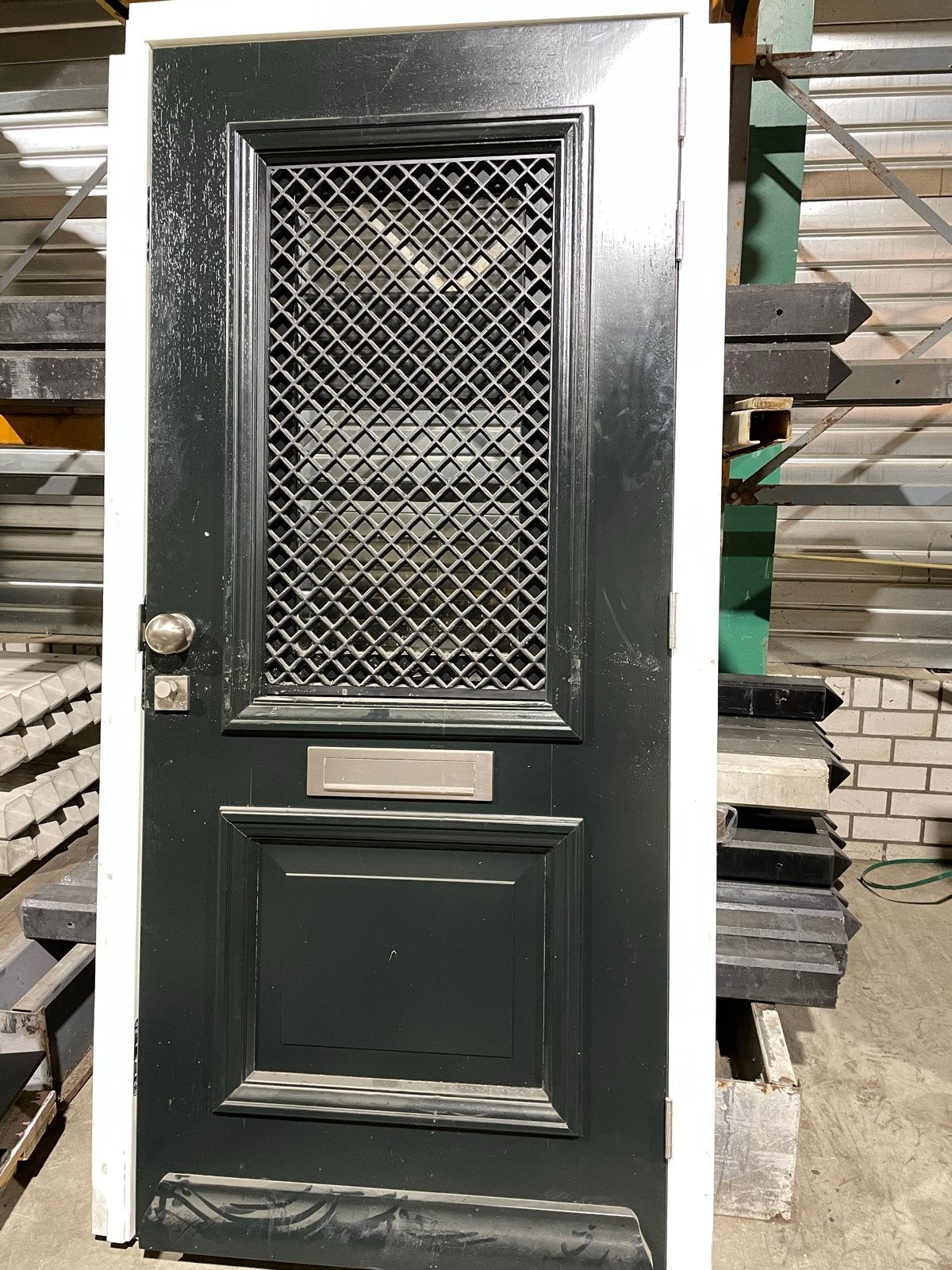 Donkergroene voor/buitendeur merk Skantrae showroommodel, Ophalen, 80 tot 100 cm, Nieuw, Buitendeur