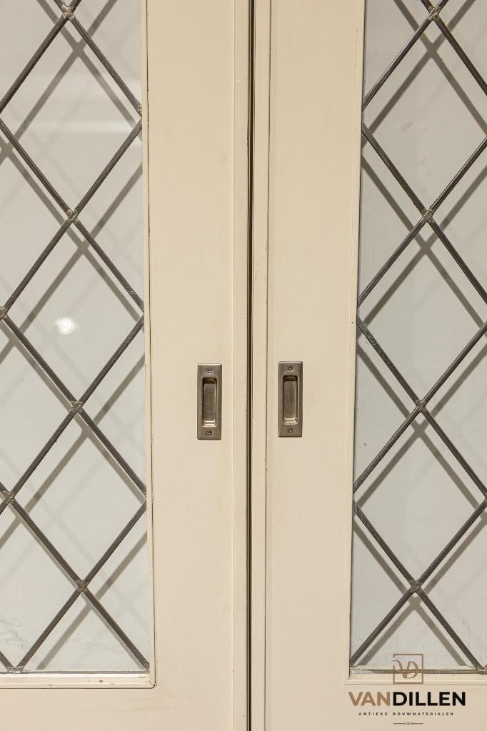 Set en-suite / schuifdeuren met glas in lood 212.5 x 184, Ophalen, Gebruikt, 120 cm of meer, Binnendeur