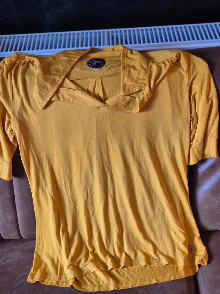 Tante Betsy Geel Shirt met Korte Mouwen - Maat XL, Kleding | Dames, Tante Betsy, Geel, Maat 46/48 (XL) of groter, Ophalen of Verzenden