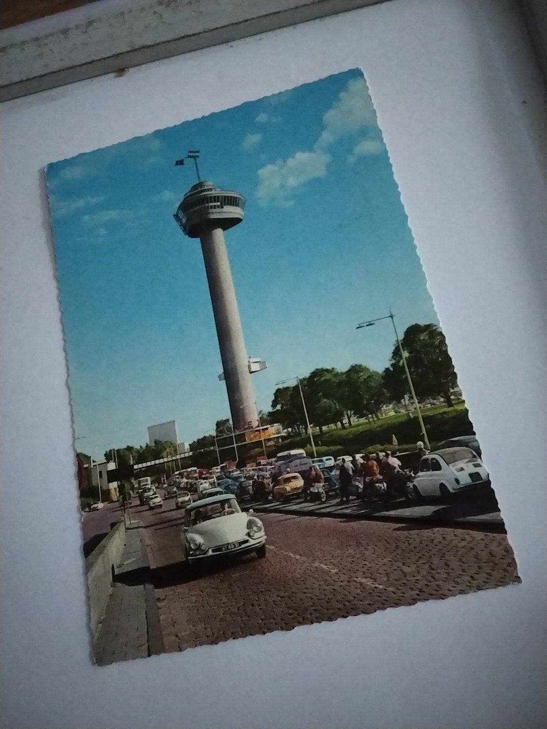 Oude ansichtkaart Euromast Rotterdam, Verzamelen, Ophalen of Verzenden, 1960 tot 1980, Gelopen, Zuid-Holland