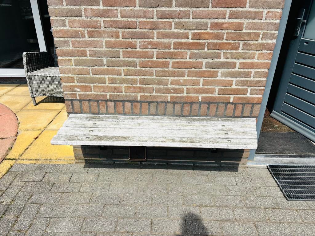 Bankje voor aan de muur, Tuin en Terras, Tuinbanken, Ophalen, Gebruikt, Hout