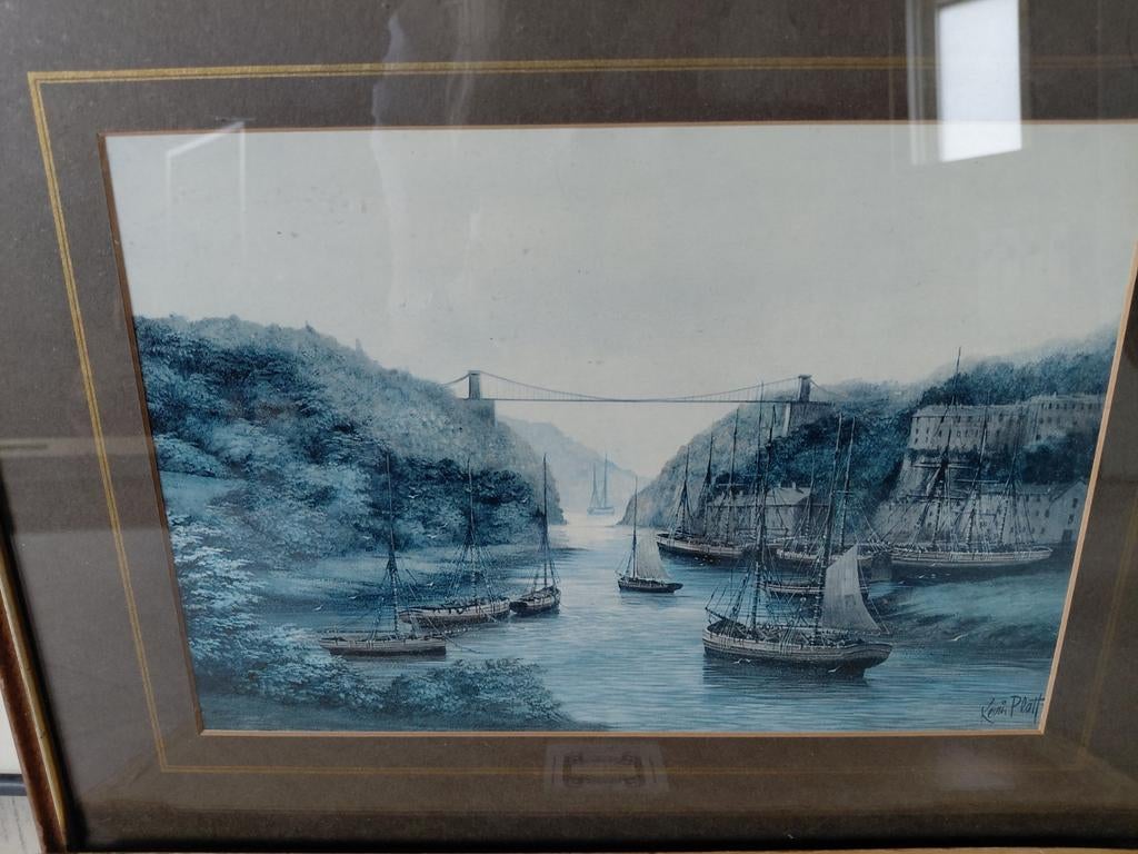 Set van 2 ingelijste maritieme prenten, Antiek en Kunst, Kunst | Schilderijen | Klassiek, Ophalen