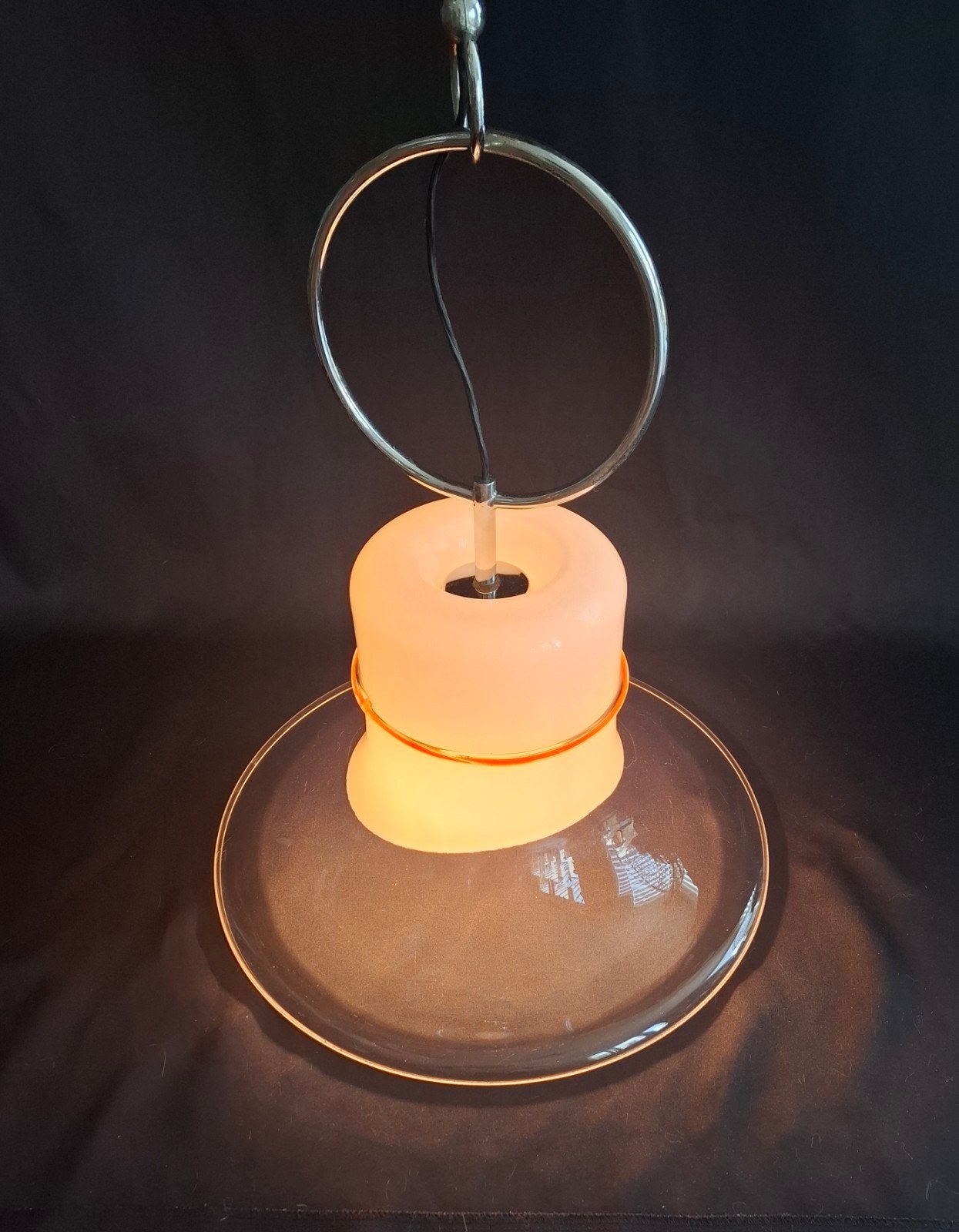 Zeldzame Grote Leucos Hanglamp, Ophalen, Zo goed als nieuw, Glas