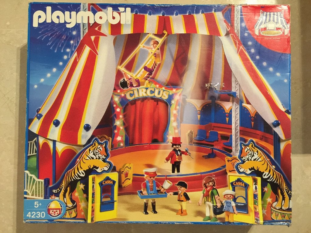 PLAYMOBIL 4230 Grote Circustent Compleet met licht, in doos., Complete set, Overige typen, Ophalen of Verzenden, Zo goed als nieuw