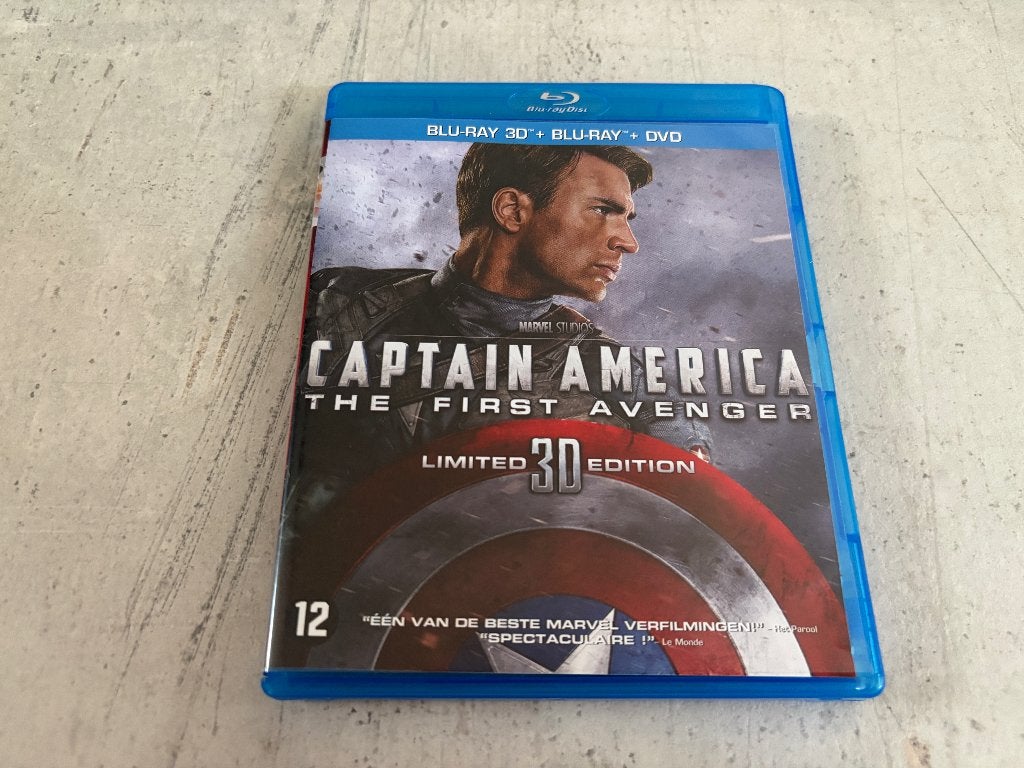 Captain America The First Avenger 3D Blu Ray, Cd's en Dvd's, Ophalen of Verzenden, Zo goed als nieuw, Actie