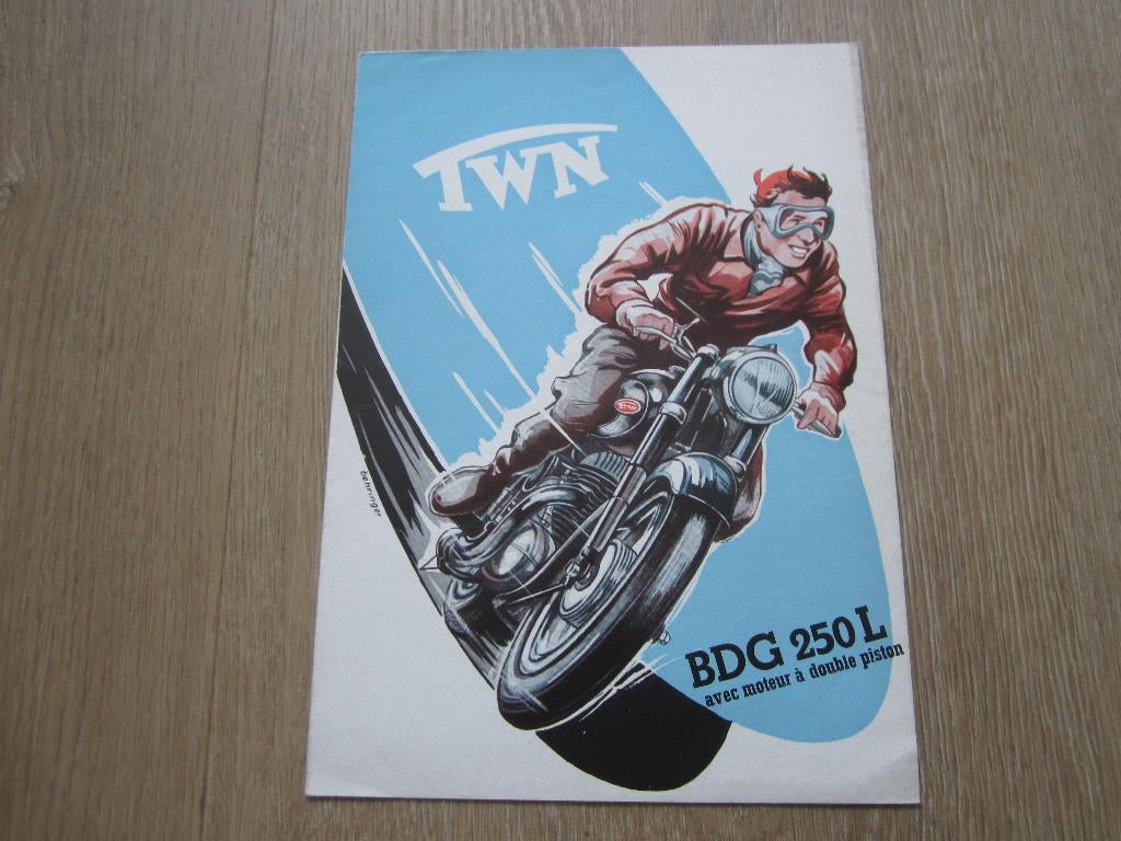 TWN ( Triumph ) BDG 250 L brochure folder 1953, Ophalen of Verzenden, Triumph