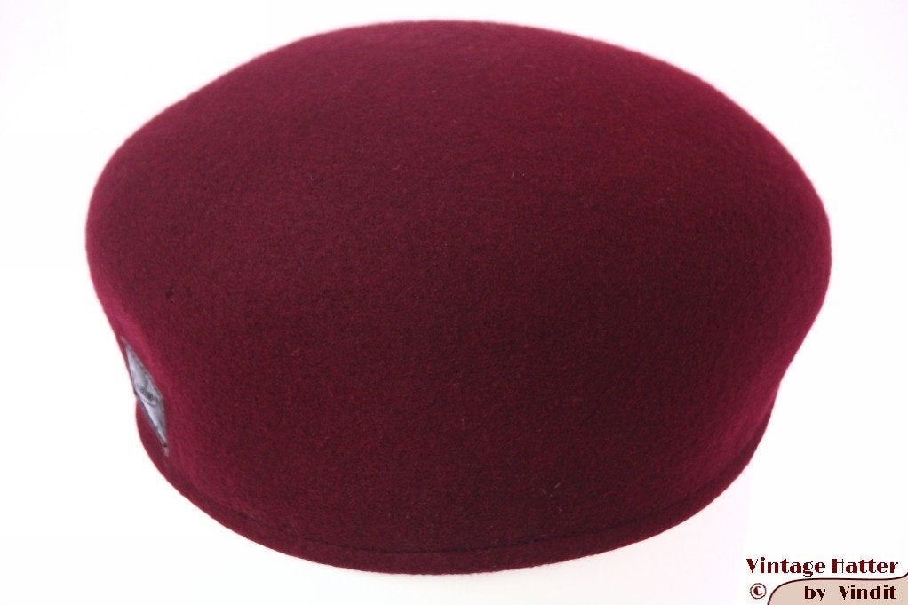 Voorgevormde pet Borsalino Travel bordeaux rood 55 = S nieuw, 55 cm (S, 6⅞ inch) of minder, Nieuw, Pet, Borsalino