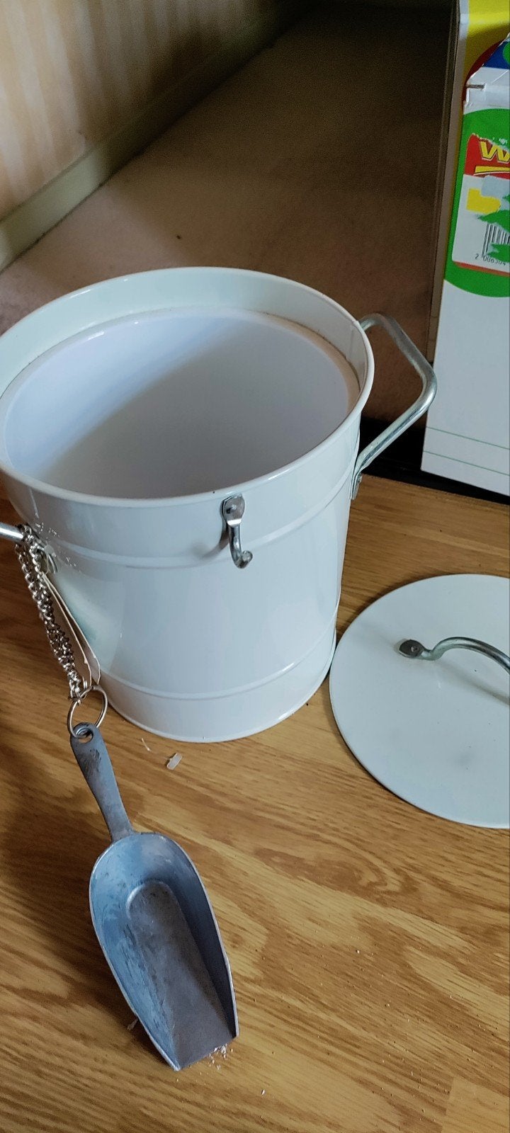 Witte ijsemmer met schepje, Ophalen of Verzenden, Nieuw