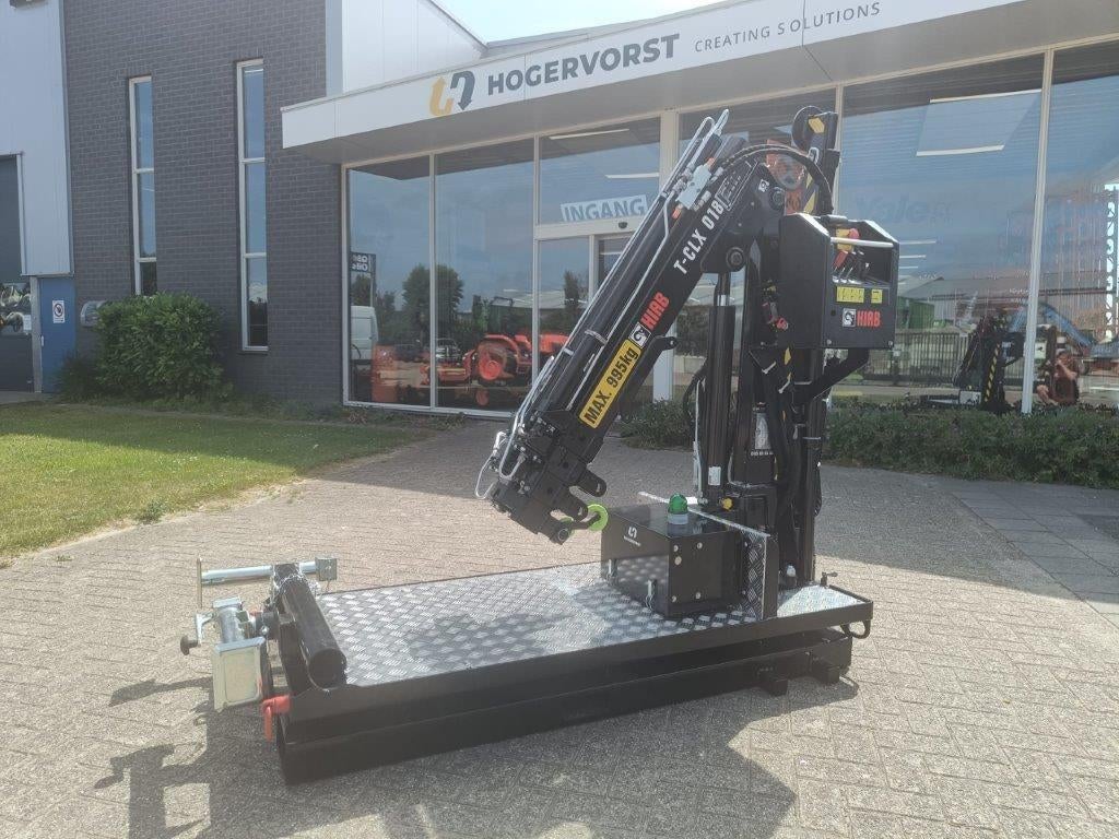Kraan platform met Hiab kraan, met oa heftruck verplaatsbaar, Ophalen, Nieuw