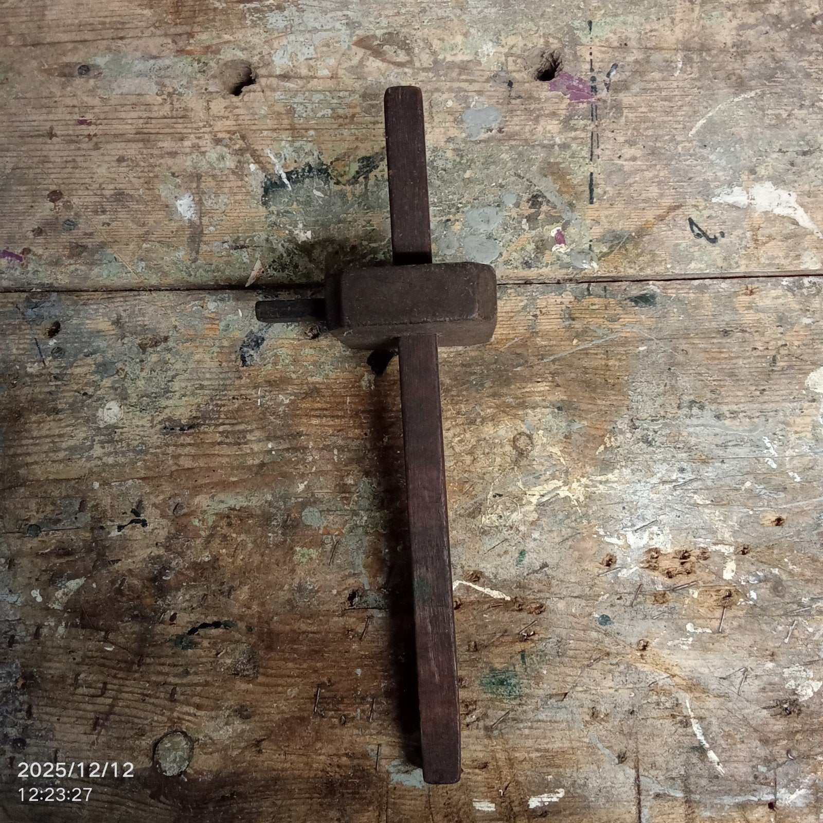 Antieke houten kruishout, Ophalen of Verzenden