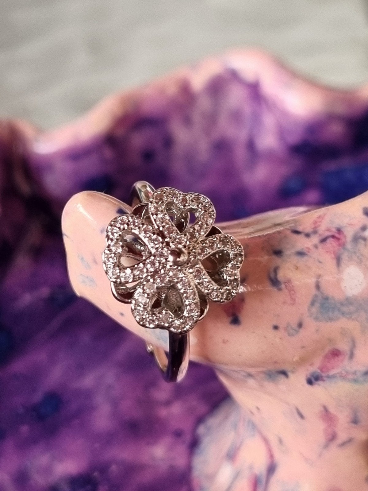 Draai Spinning Anti stress ring 16mm of 13mm, Ophalen of Verzenden, Nieuw, Zilver, Met strass