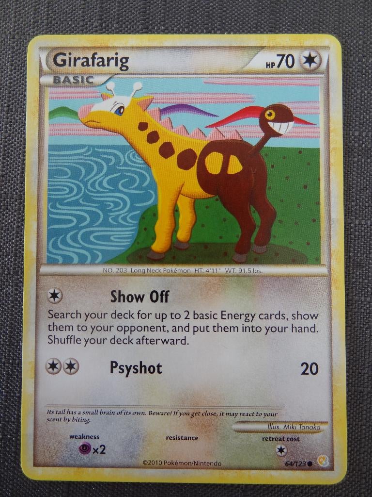 Pokémonkaart Girafarig 64/123 >Snelle Verzending!<, Ophalen of Verzenden, Zo goed als nieuw, Losse kaart