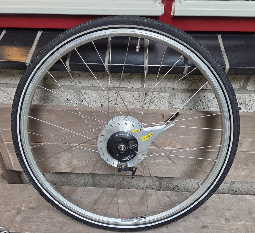 Gazelle 28" voorwielmotor 5-pins + Shimano rollerbrake, Gebruikt, Motor, Ophalen, Elektrische fiets