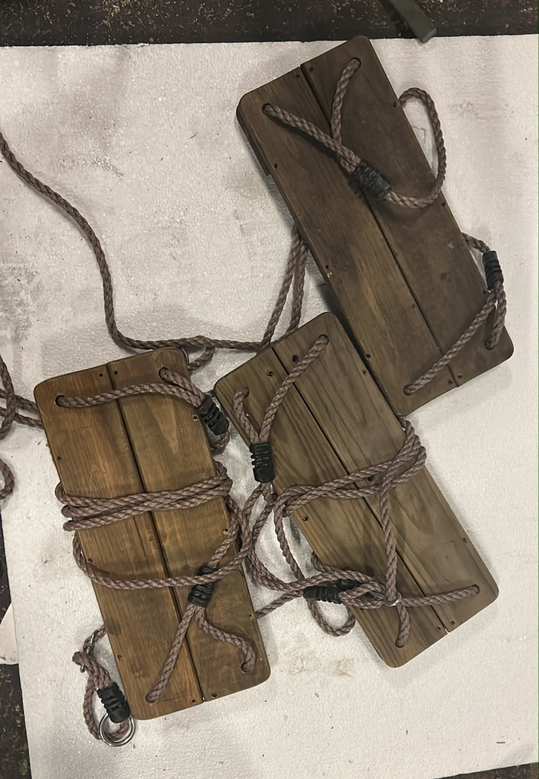 Houten klimtouwladder voor speeltuin of boomhut, Ophalen, Gebruikt, Klimtouw