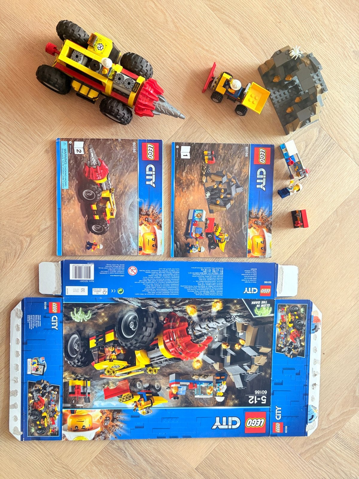 Lego City 60186 Mijnboorvoertuig compleet met doos, City, Lego, Ophalen of Verzenden, Zo goed als nieuw
