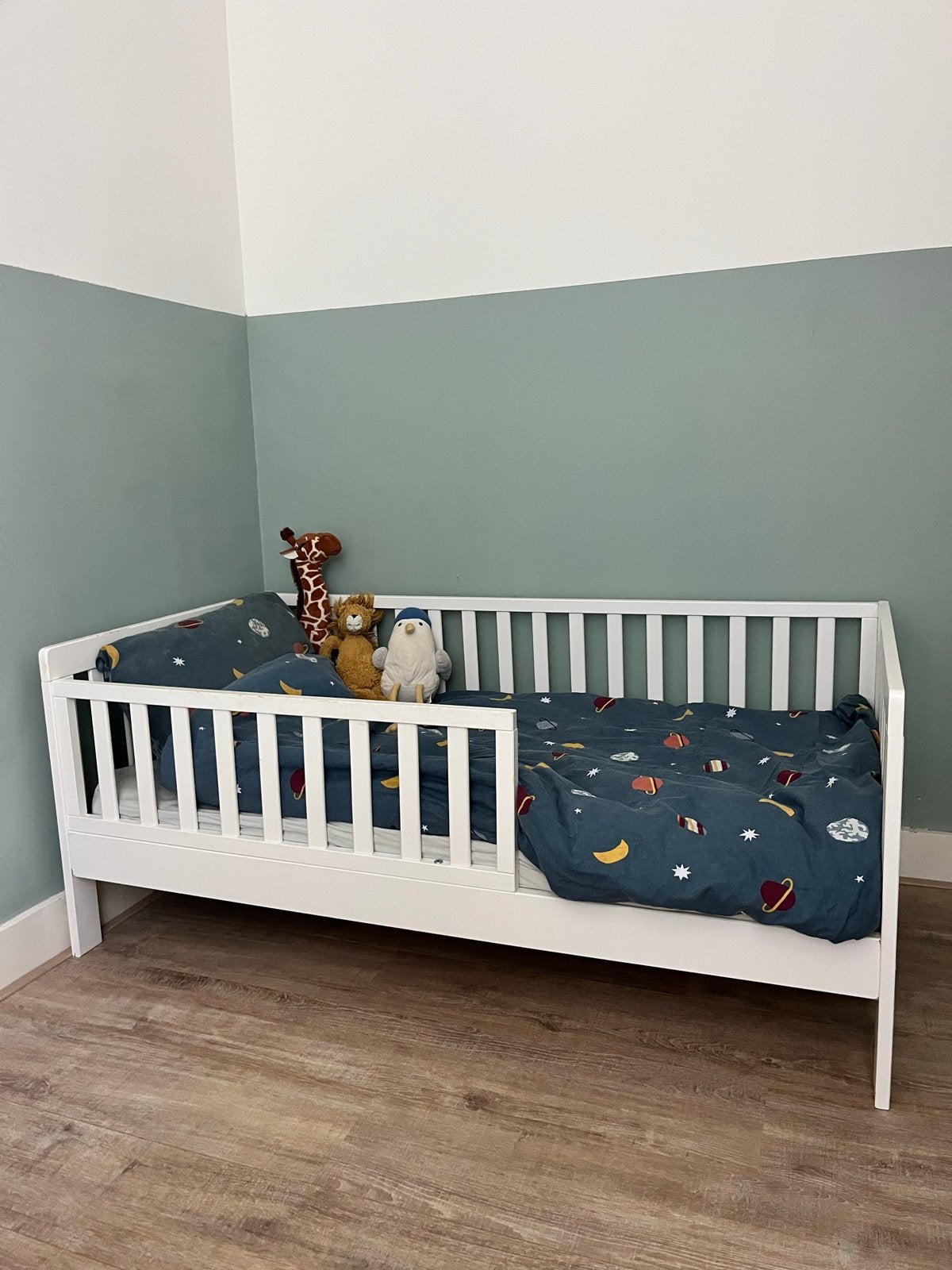 Petite Amélie peuterbed met matras en toebehoren, Ophalen, Gebruikt, Wit, Overige maten