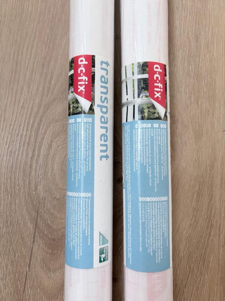 2 rollen zelfklevende glasfolie (67,5x200), Doe-het-zelf en Verbouw, Zeil en Folie, Ophalen, Nieuw, Minder dan 5 m², Folie