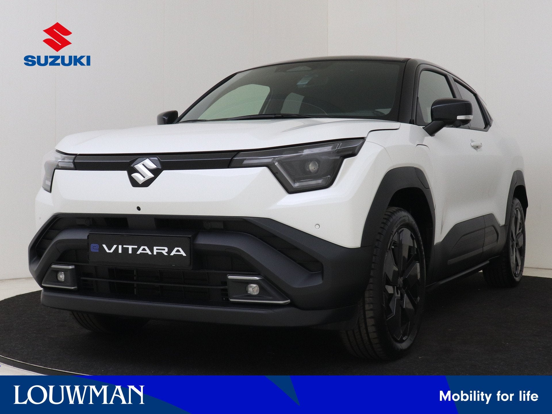 Suzuki e Vitara Style 61 kWh | 360 Camera | Apple Carplay /, 12 maanden, Leder en Stof, Wit, SUV of Terreinwagen