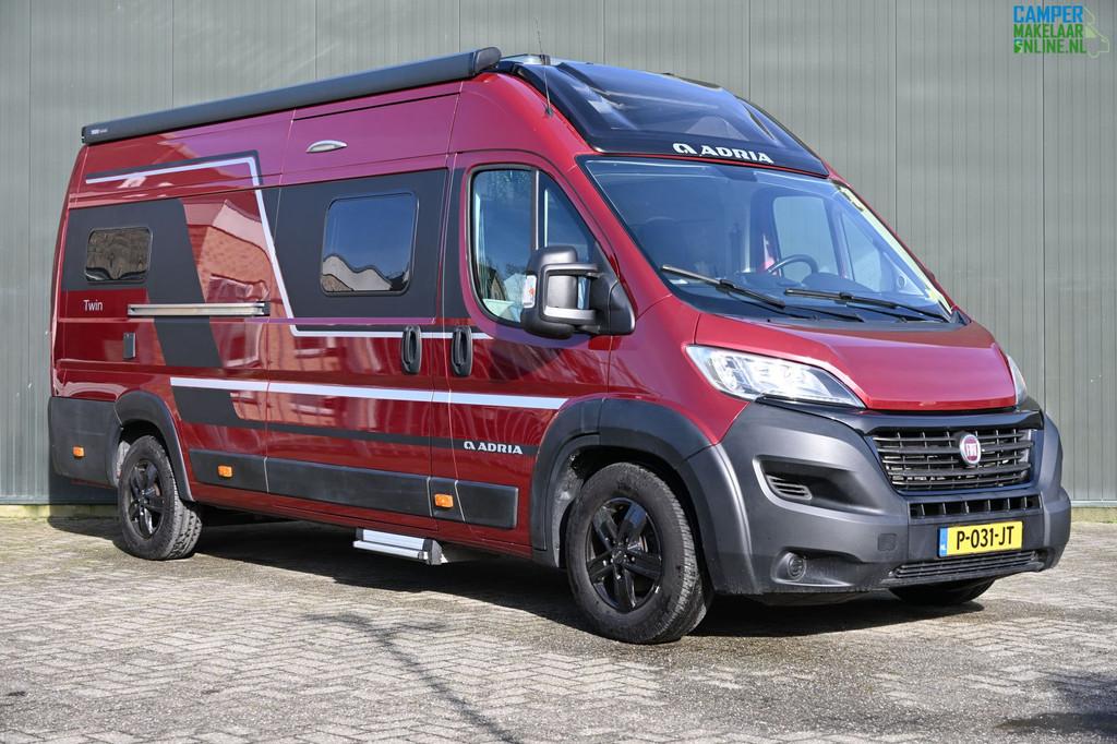 Adria Twin 640 SL 2018 Enkele bedden|Zonnepan.|Luifel|180 PK, Caravans en Kamperen, Verwarmde buitenspiegels, Buscamper of Camperbus