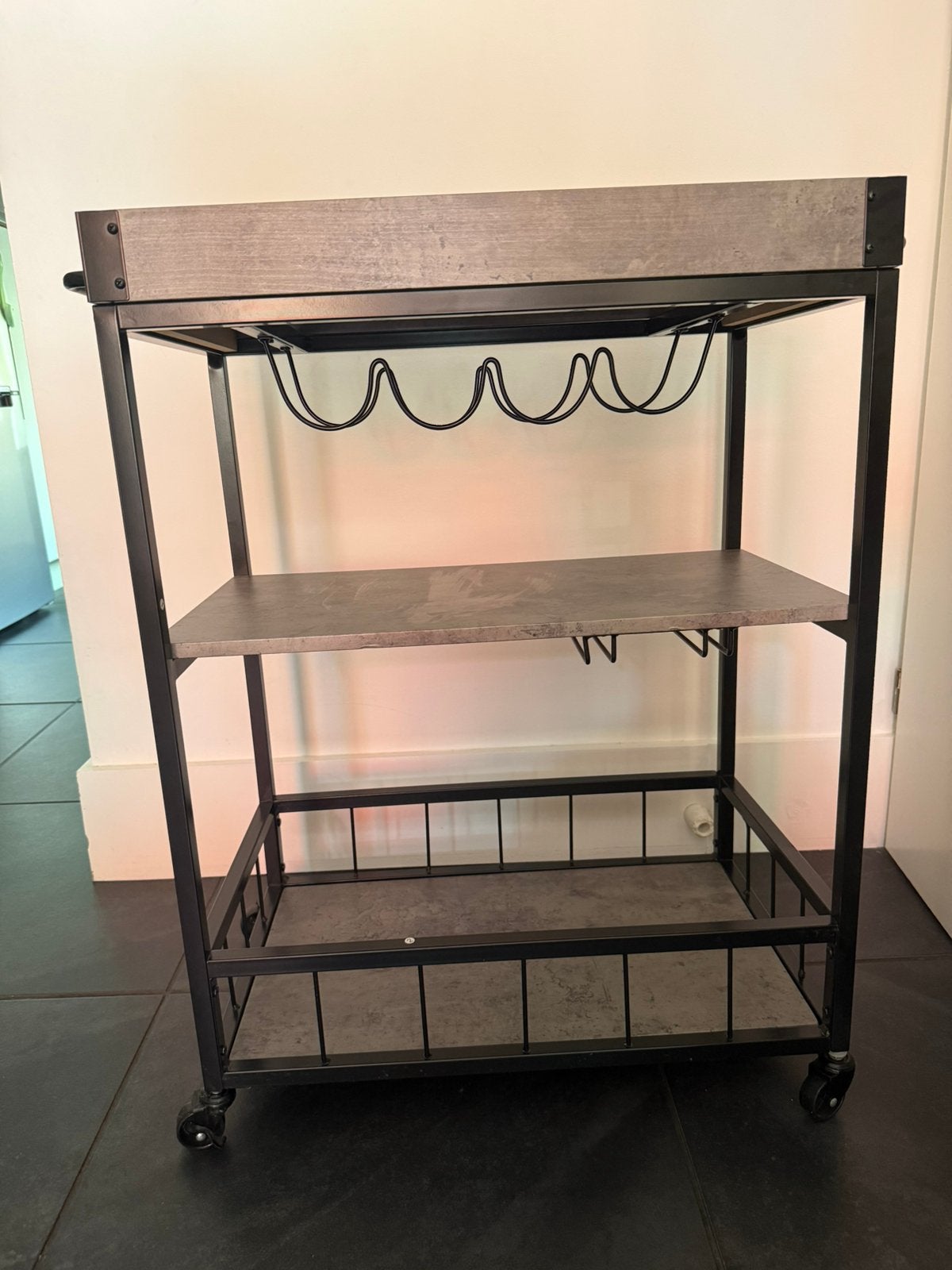 Bar cart met afneembaar dienblad, Ophalen, 50 tot 100 cm, Zo goed als nieuw, 25 tot 50 cm