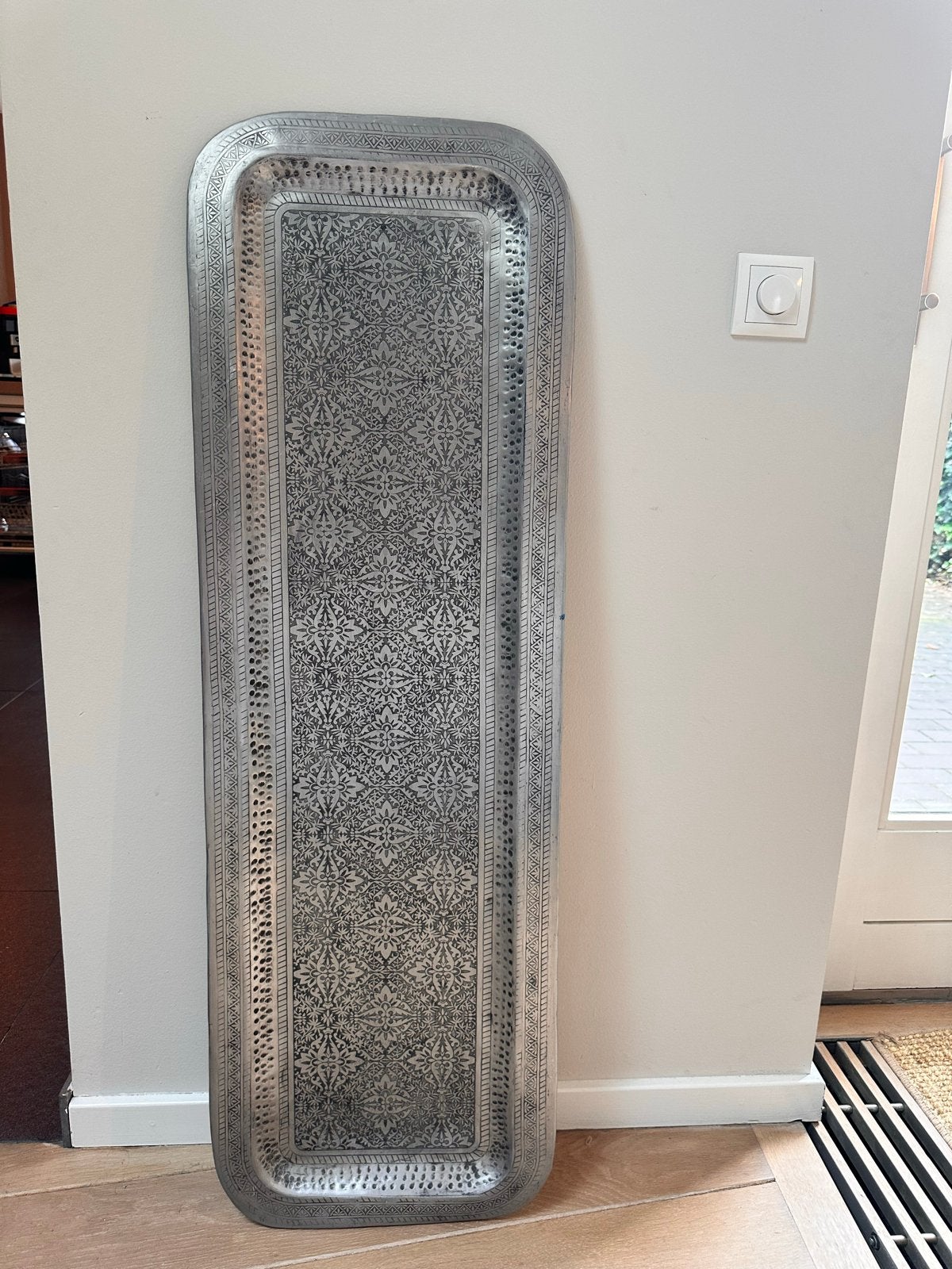Groot PTMD dienblad met motief, 118x37,5cm, Ophalen, Decoratieve rand, Zo goed als nieuw, Dienblad