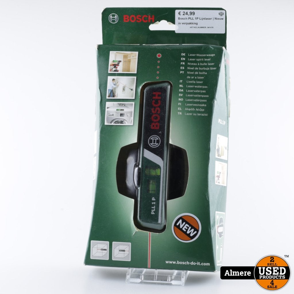 Bosch PLL 1P Lijnlaser | Nieuw in verpakking, Bosch, Gebruikt, Support@bosch.com, Robert Bosch GmbH
Robert-Bosch-Platz 1
70839 Gerlingen-SchillerhÃ¶he
Germany