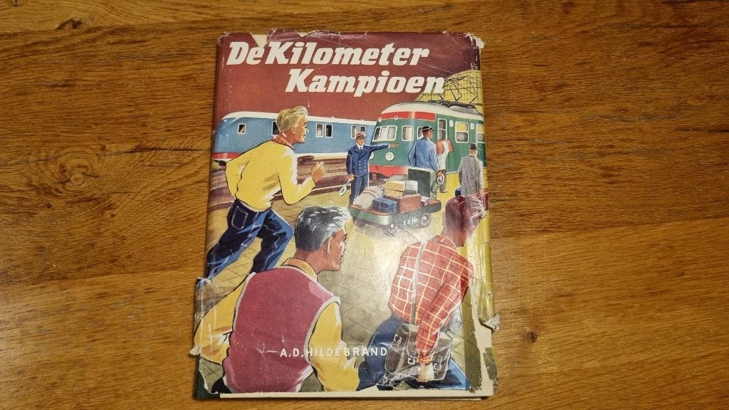 Boek de Kilometer kampioen, Verzenden, Gebruikt, Trein, Boek of Tijdschrift