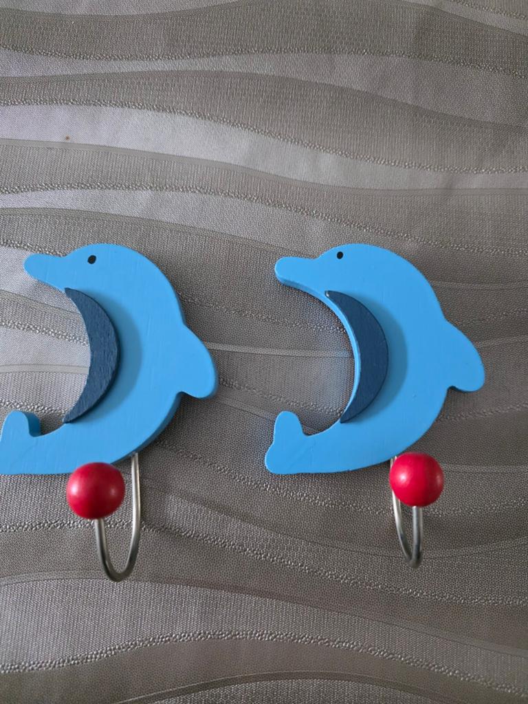 2 haakjes dolfijn, voor in de kinderkamer, Kinderen en Baby's, Kinderkamer | Inrichting en Decoratie, Ophalen of Verzenden, Zo goed als nieuw