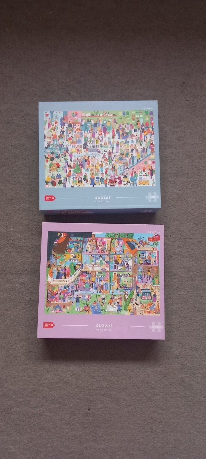 2 HEMA Puzzels - Nieuw in doos (1000 stukjes), Ophalen of Verzenden, 500 t/m 1500 stukjes, Nieuw, Legpuzzel