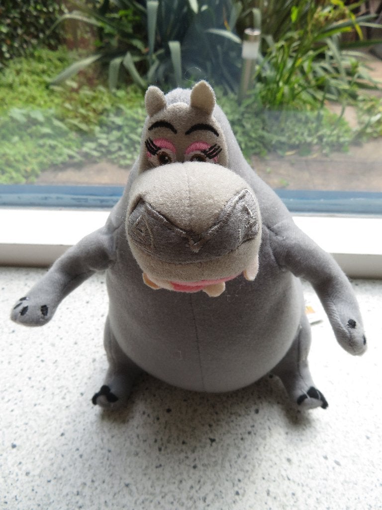 Nijlpaard Gloria van Madagascar uit 2005 Dreamworks, Disney, Overige typen, Grijs, Ophalen of Verzenden