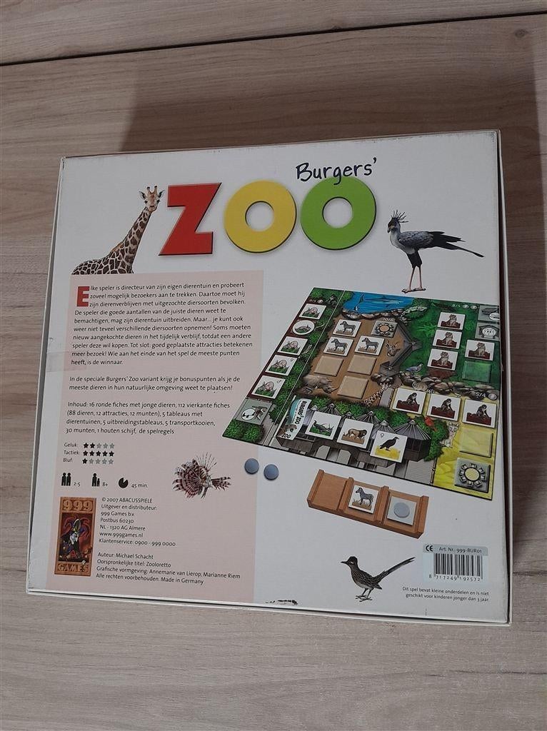 Burgers zoo - 999 games - s5403, Verzenden, Zo goed als nieuw