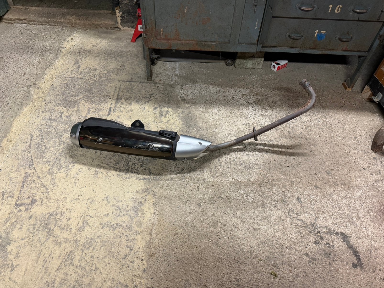 Originele Yamaha uitlaat / einddemper – code 59C, Motoren, Ophalen, Gebruikt